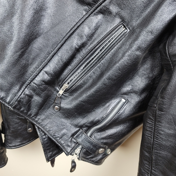 FMC Black 100% Leather Jacket - Picture 11 of 11